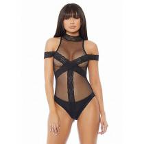 BODY AUS VOILE UND SPITZENBÄNDERN