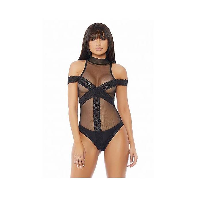 BODY AUS VOILE UND SPITZENBÄNDERN