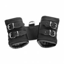 MENOTTES LARGE DOUBLE SANGLES CUIR NOIR