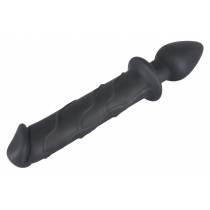 PLUG + DILDO SILIKON SCHWARZ