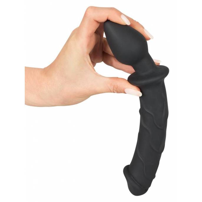 PLUG + DILDO SILIKON SCHWARZ