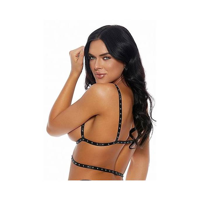 HARNAIS SG BANDES NOIRES + CLOUS PENTAGRAM INVERSÉ T.U