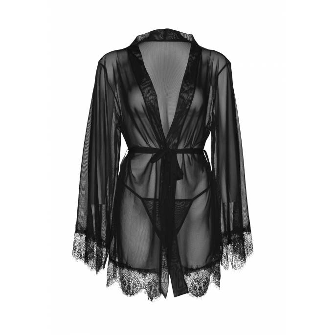 KURZER KIMONO SCHLEIER + SPITZE