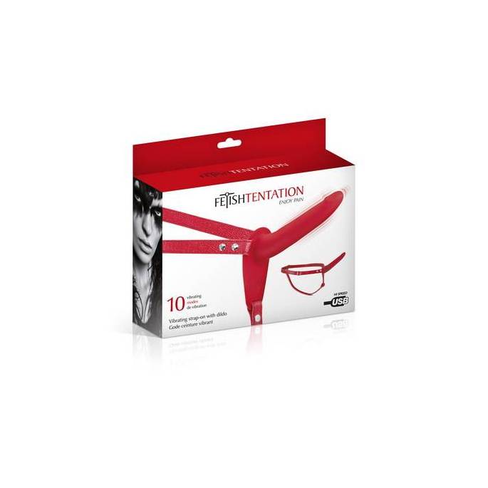 GODE CEINTURE VIBRANT ROUGE (15.5 X 3 CM)