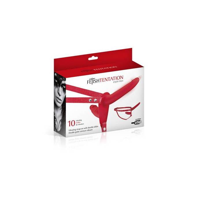 VIBRIERENDER UMSCHNALLDILDO ROT INT / EXT