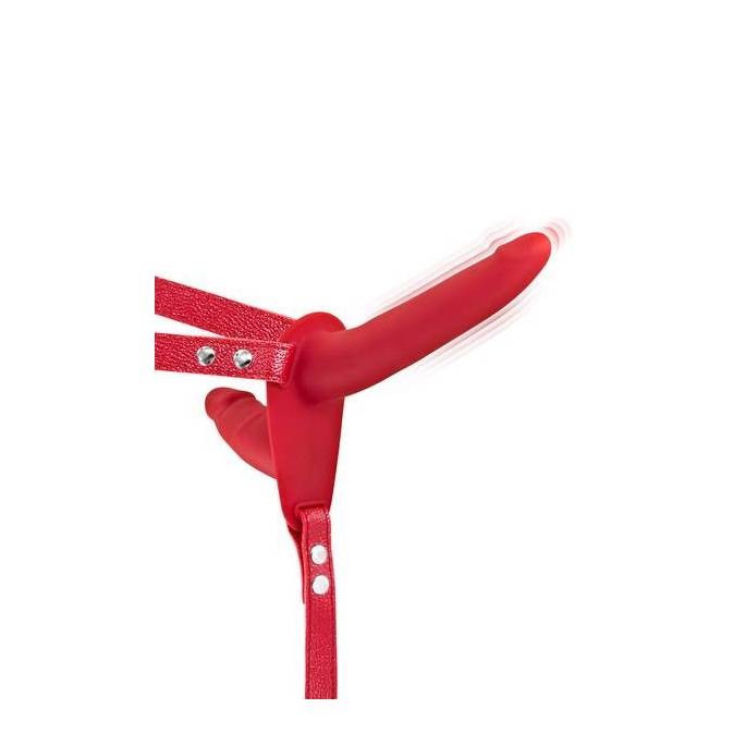 VIBRIERENDER UMSCHNALLDILDO ROT INT / EXT