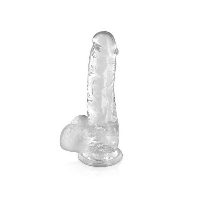 GODE VENTOUSE TRANSPARENT JELLY M (17,5 x 3,6CM)