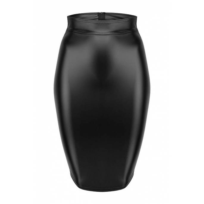 JUPE CRAYON WETLOOK LACET DOS