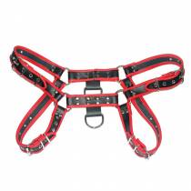 HARNAIS EN H NOIR / ROUGE SMALL