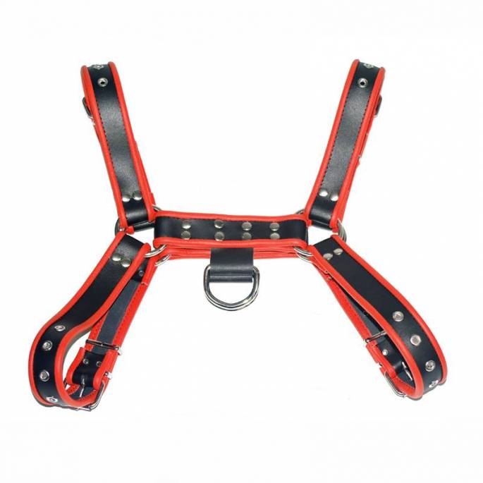 H-GESCHIRR SCHWARZ / ROT SMALL