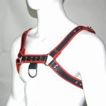 H-GESCHIRR SCHWARZ / ROT SMALL