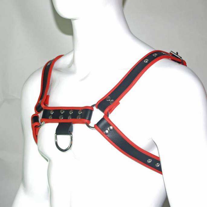 HARNAIS EN H NOIR / ROUGE SMALL