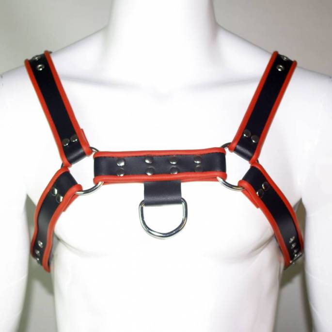 HARNAIS EN H NOIR / ROUGE SMALL
