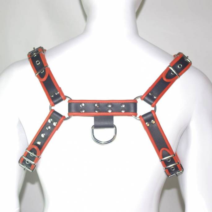 HARNAIS EN H NOIR / ROUGE SMALL