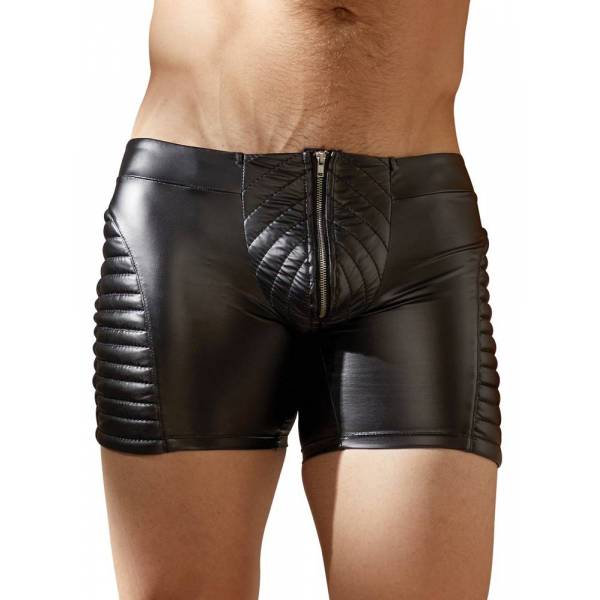 BOXER BIKER WETLOOK NOIR