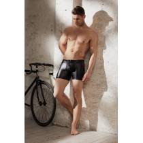 BIKER-BOXERSHORTS WETLOOK SCHWARZ