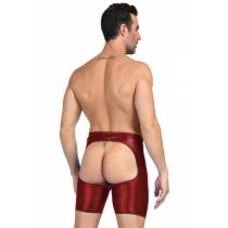 BOXER FESSES NUES BORDEAUX