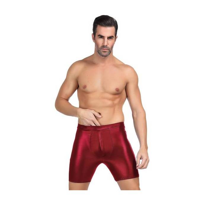 BOXERSHORTS MIT NACKTEM GESÄSS BORDEAUX
