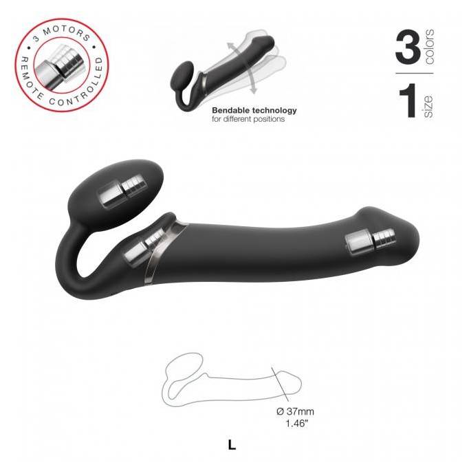 STRAP ON 3 MOTEURS NOIR L