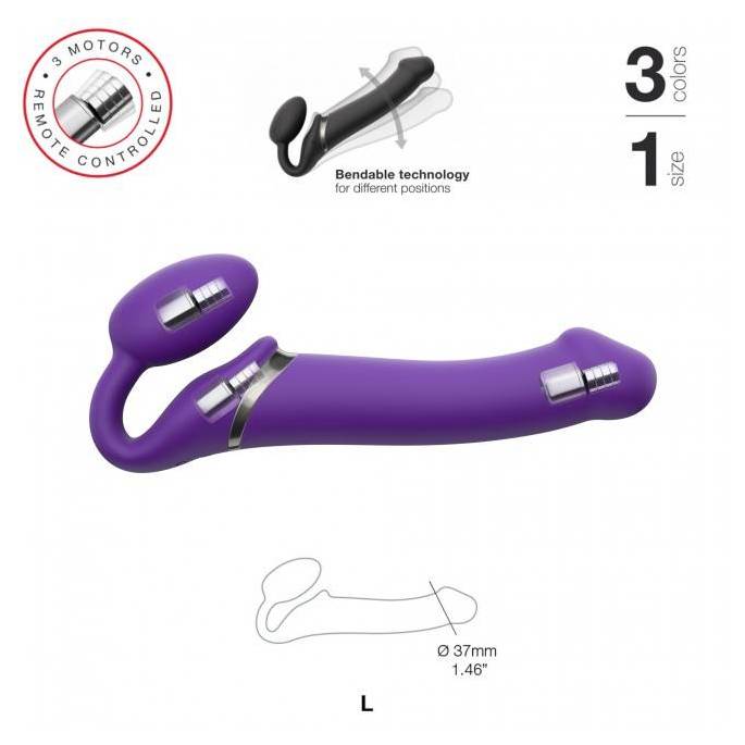 STRAP ON 3 MOTOREN LILA L