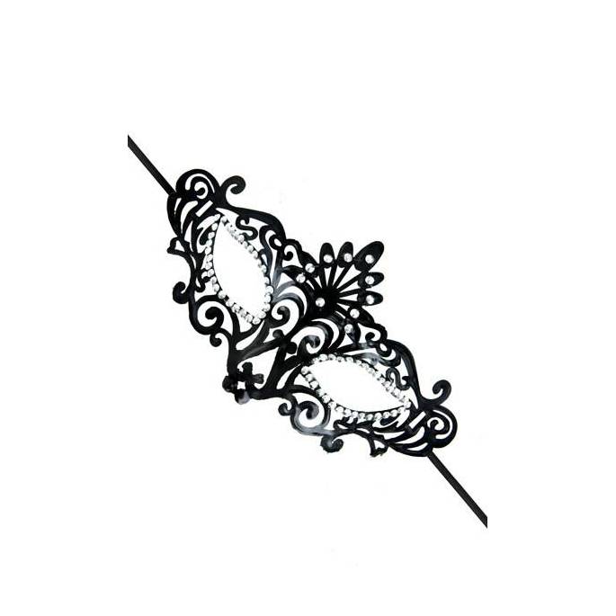 MASKE BALLO MASCHERA SCHWARZ+STRASS