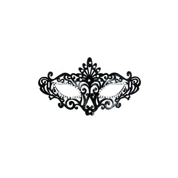MASKE BALLO MASCHERA SCHWARZ+STRASS