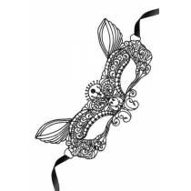 SPITZENMASKE KATZE SCHWARZ T.U