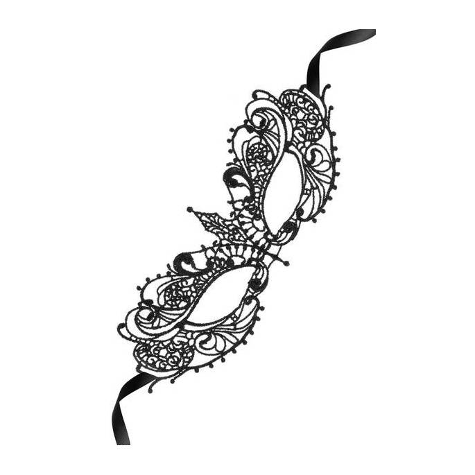 SPITZENMASKE EVITA SCHWARZ