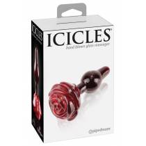 PLUG VERRE BOUTON DE ROSE ICICLES N°76