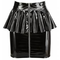 JUPE COURTE PEPLUM VINYLE