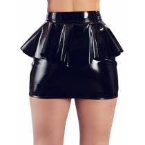 JUPE COURTE PEPLUM VINYLE
