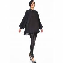 EMILIA BLUSE CREPE SCHWARZ