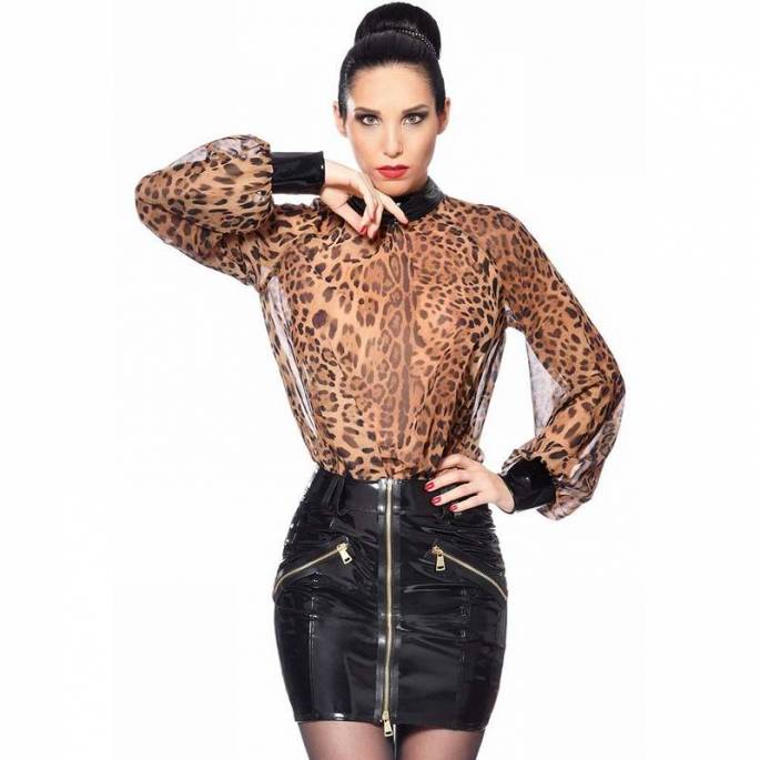 EMILIA BLUSE LEOPARD