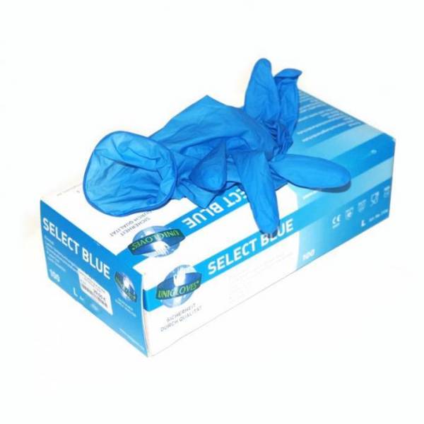 LATEX-EINWEGHANDSCHUHE BLAU PRO 100