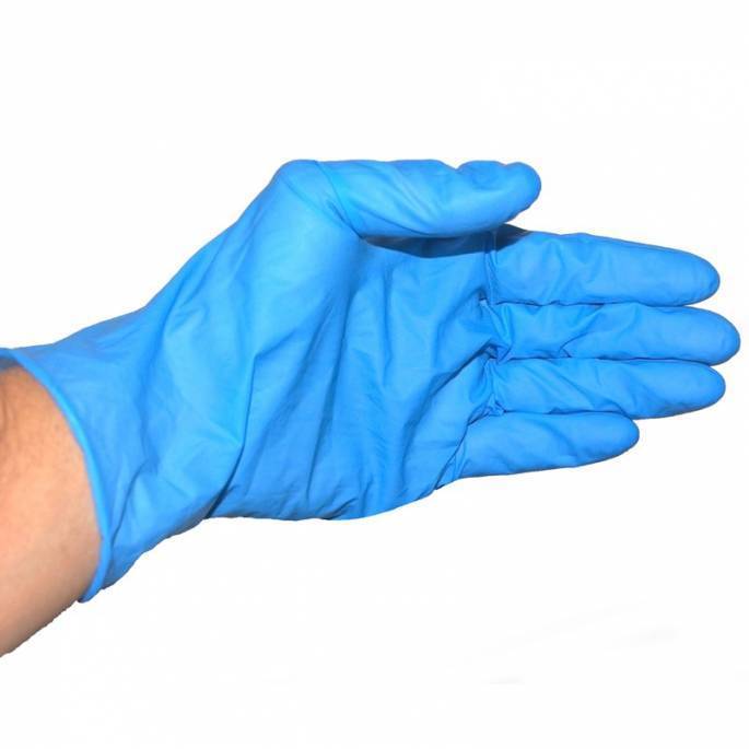 GANTS LATEX JETABLES BLEUS PAR 100