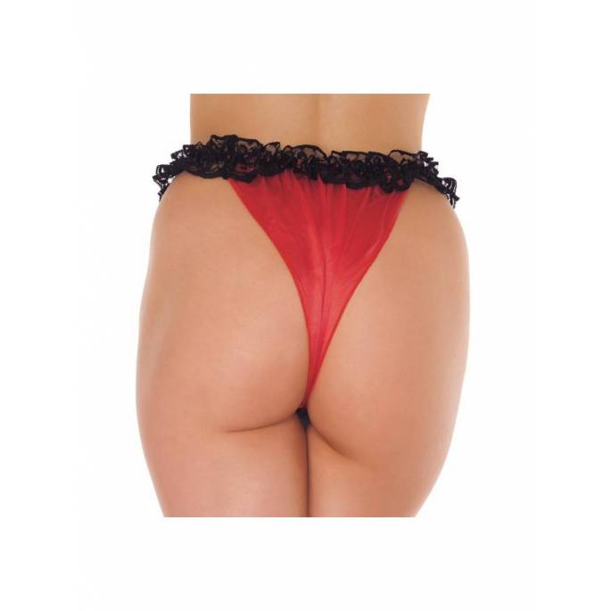 STRING ROT OFFEN SPITZE SCHWARZ T.U