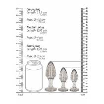 LOT DE 3 PLUGS SILVER GLITTER