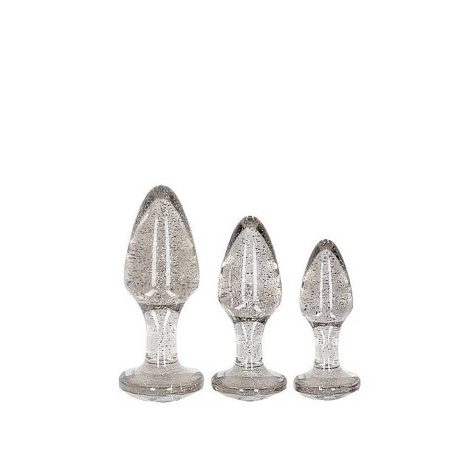 LOT DE 3 PLUGS SILVER GLITTER
