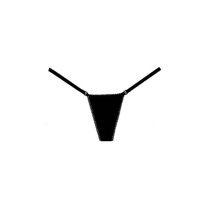 G-STRING DÉTACHABLE LYCRA NOIR T.U