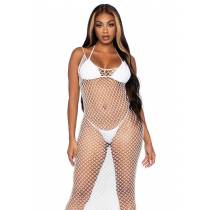 ROBE LONGUE RÉSILLE BLANCHE