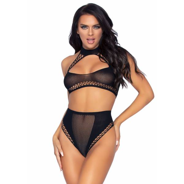 ENSEMBLE TOP DÉCOLLETÉ + SLIP TAILLE HAUTE