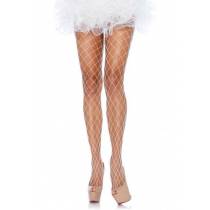 GROBE NETZSTRUMPFHOSE WEISS