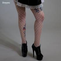 GROBE NETZSTRUMPFHOSE WEISS