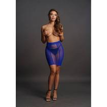 JUPE RÉSILLE BLEUE T.U