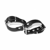 HANDSCHELLENARMBAND LEDER SCHWARZ