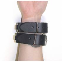HANDSCHELLENARMBAND LEDER SCHWARZ