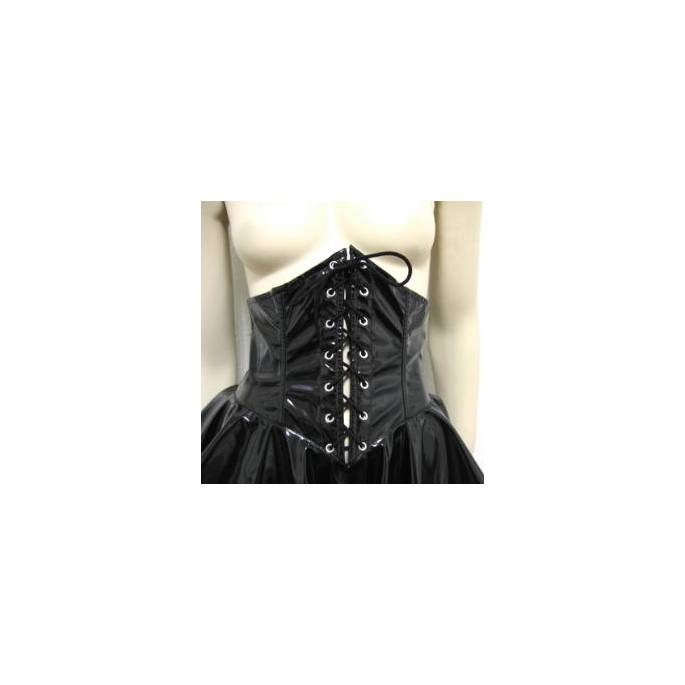 JUPE VINYLE + CEINTURE CORSET