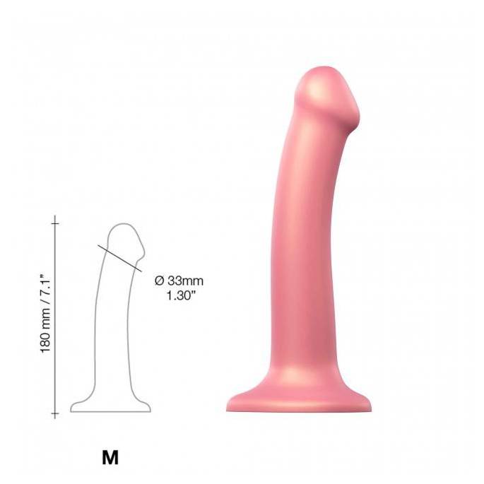 DILDO MONO DENSITE METALLIC SHINE ROSE T.M