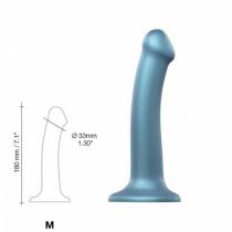 DILDO MONO DENSITE METALLIC SHINE BLEU T.M
