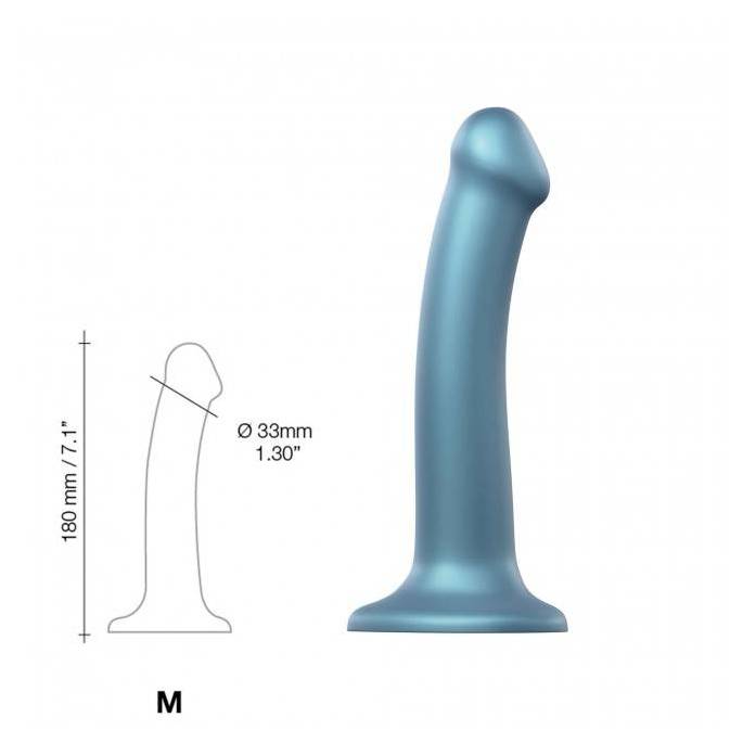 DILDO MONO DENSITE METALLIC SHINE BLAU T.M